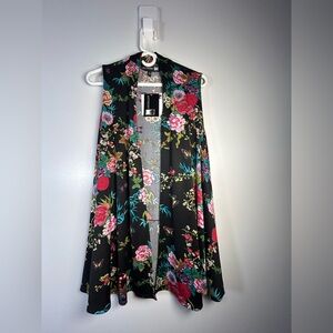 Antthony Floral Black Cardigan /Kimono